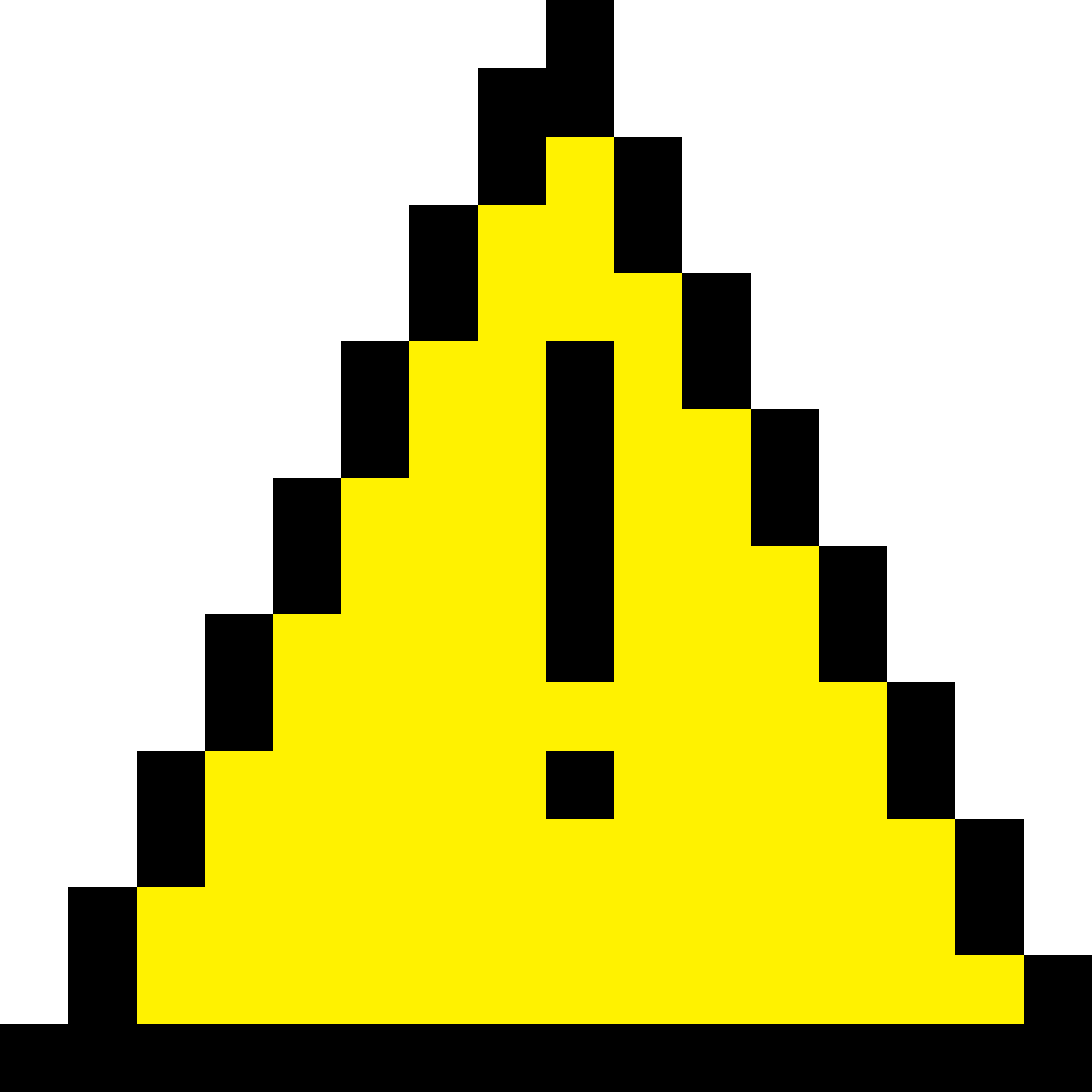 Image of an Badly pixelated drawn Warning Symbol